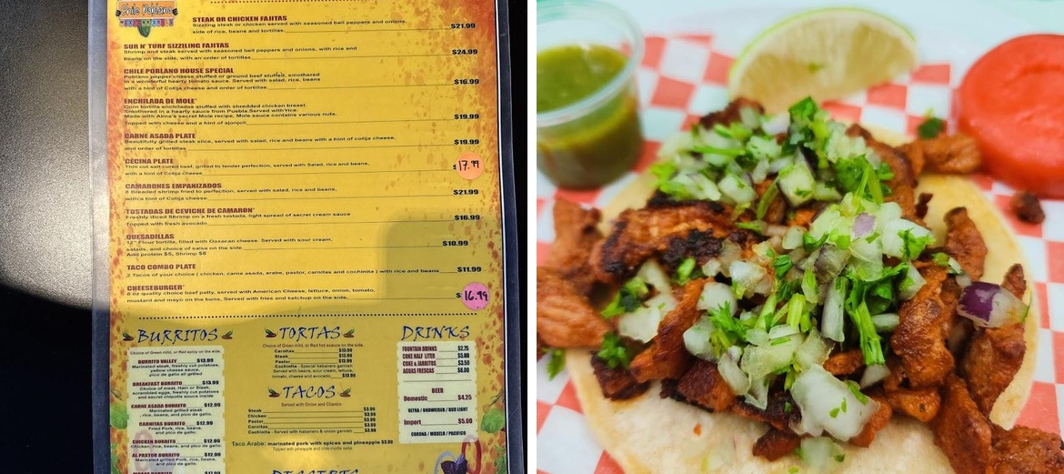 Chile Poblano Mexican Grill Menu