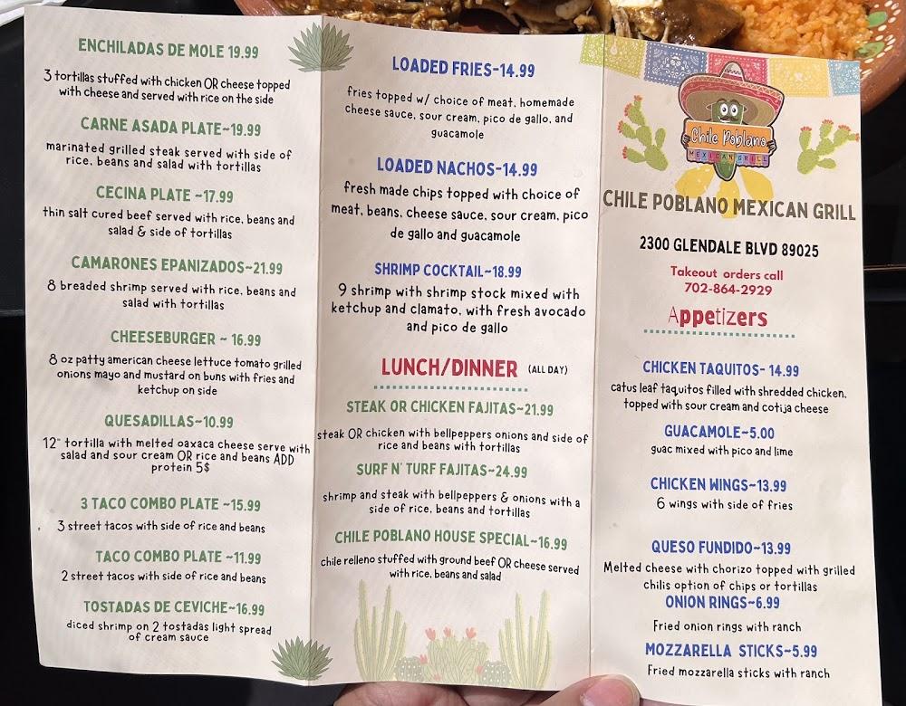 Chile Poblano Mexican Grill Menu image 3